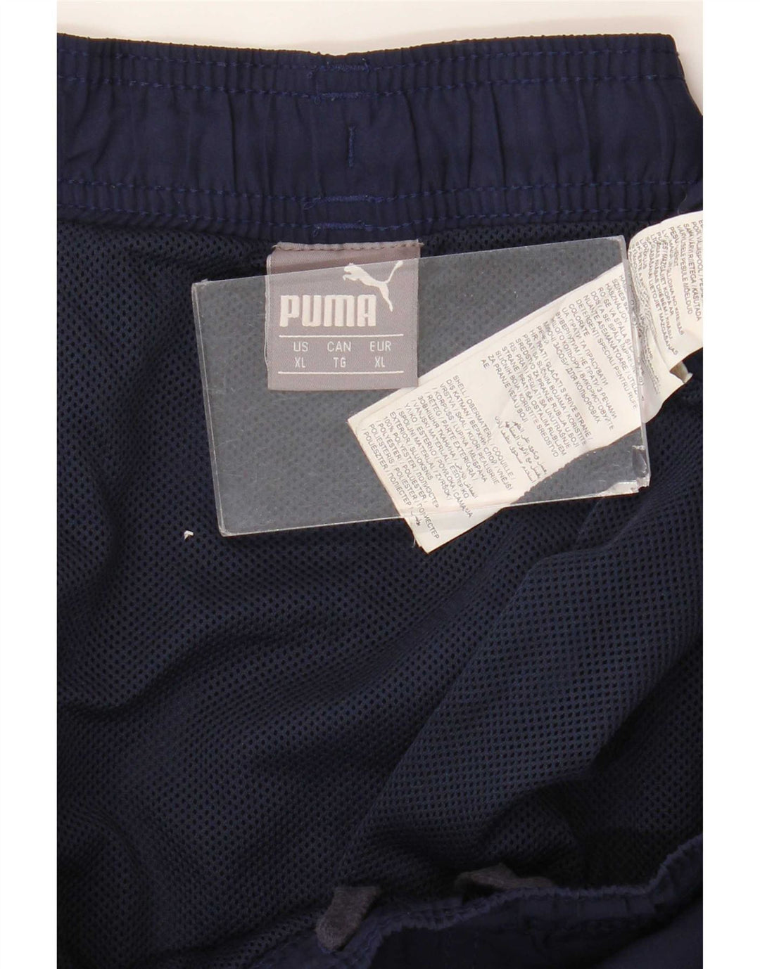 Shorts esportivos gráficos masculinos Puma XL azul marinho poliéster