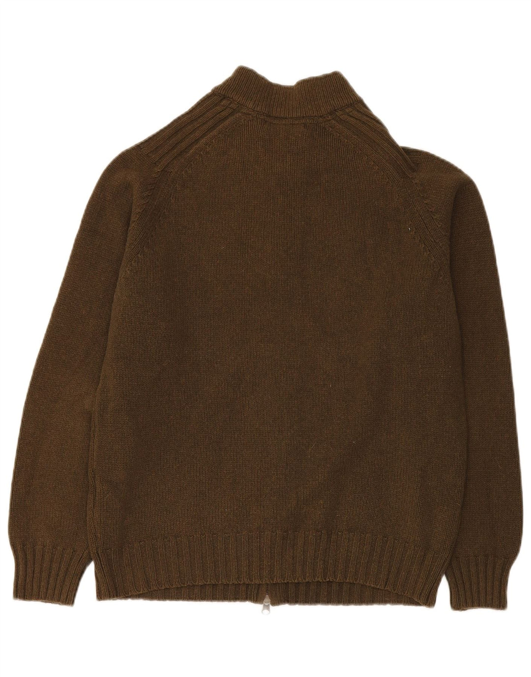 Suéter cardigã masculino MASSIMO DUTTI lã cáqui médio