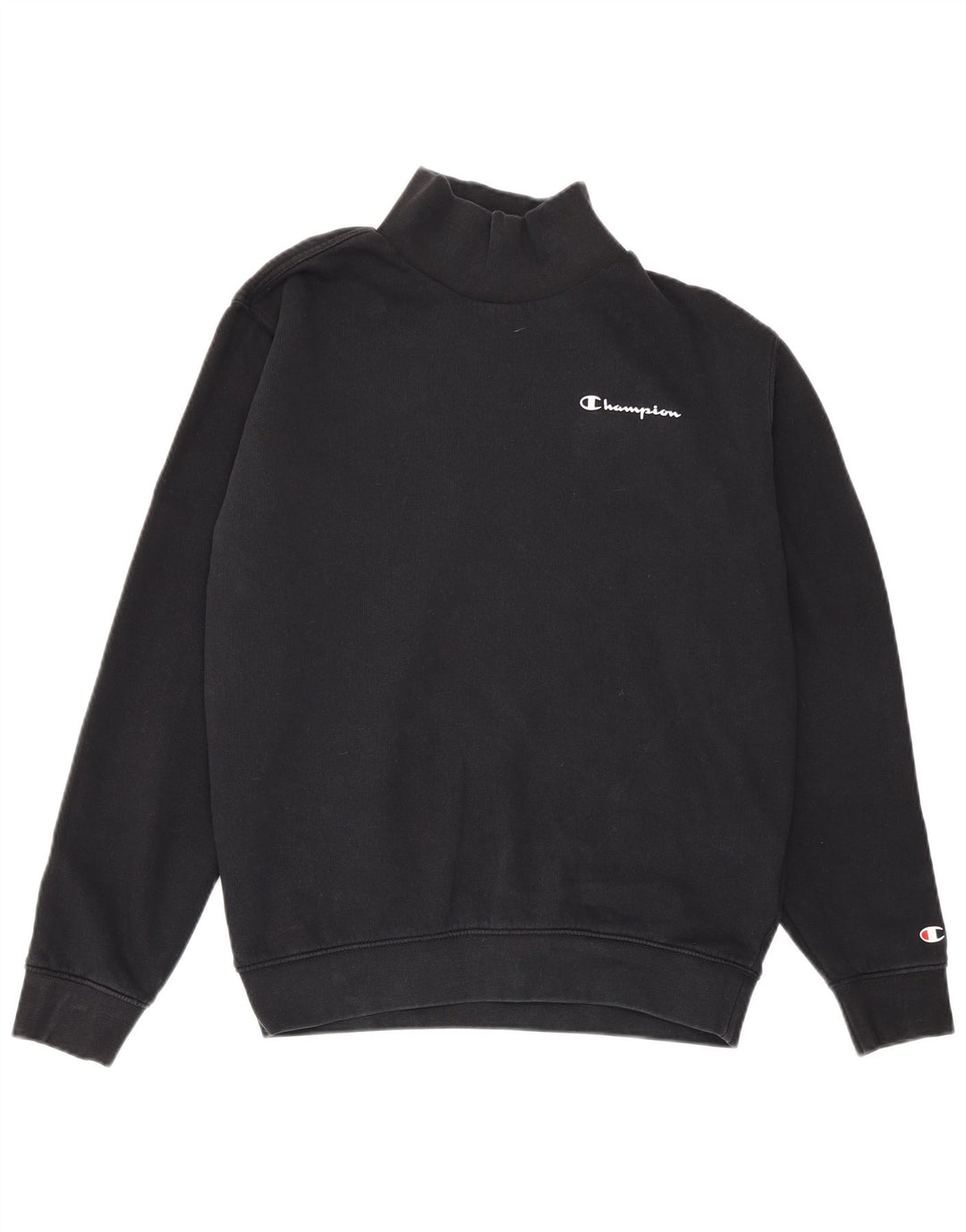 Jumper de moletom feminino grande Champion UK 10 pequeno algodão preto