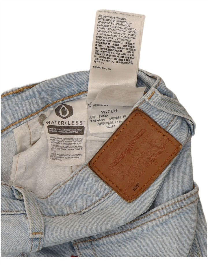 Calça jeans feminina Levi's 501 Straight W27 L26 azul algodão