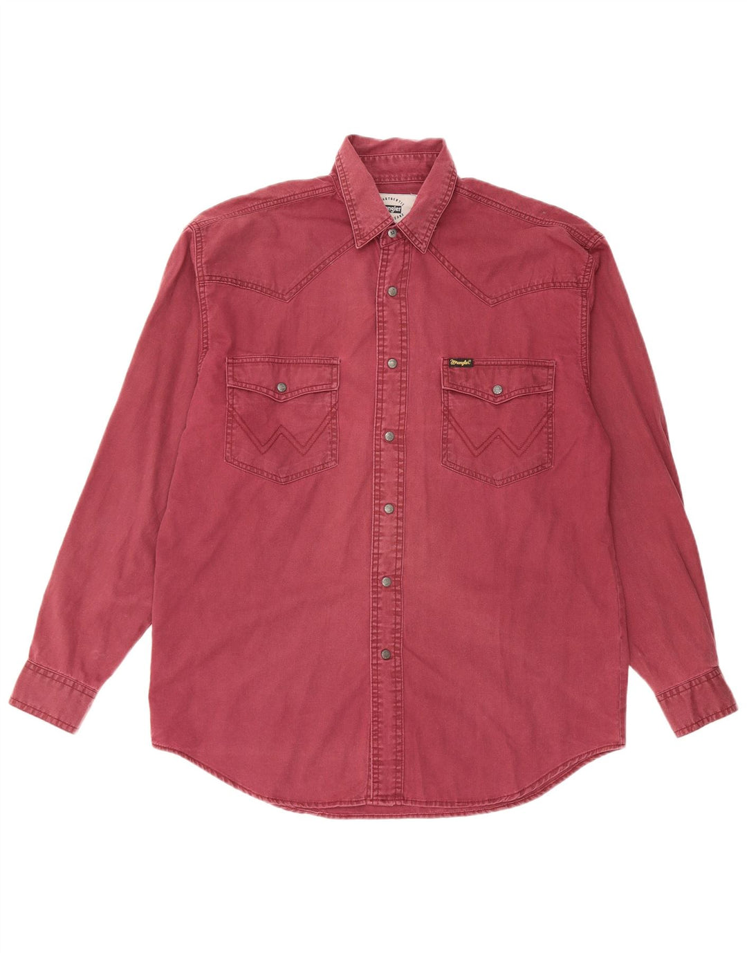 Camisa Wrangler masculina média algodão Borgonha