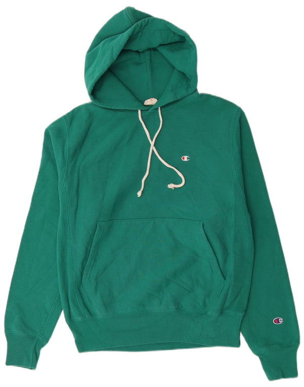 Champion Mens Reverse Weave Solto Fit Moletom Com Capuz Pequeno Algodão Verde