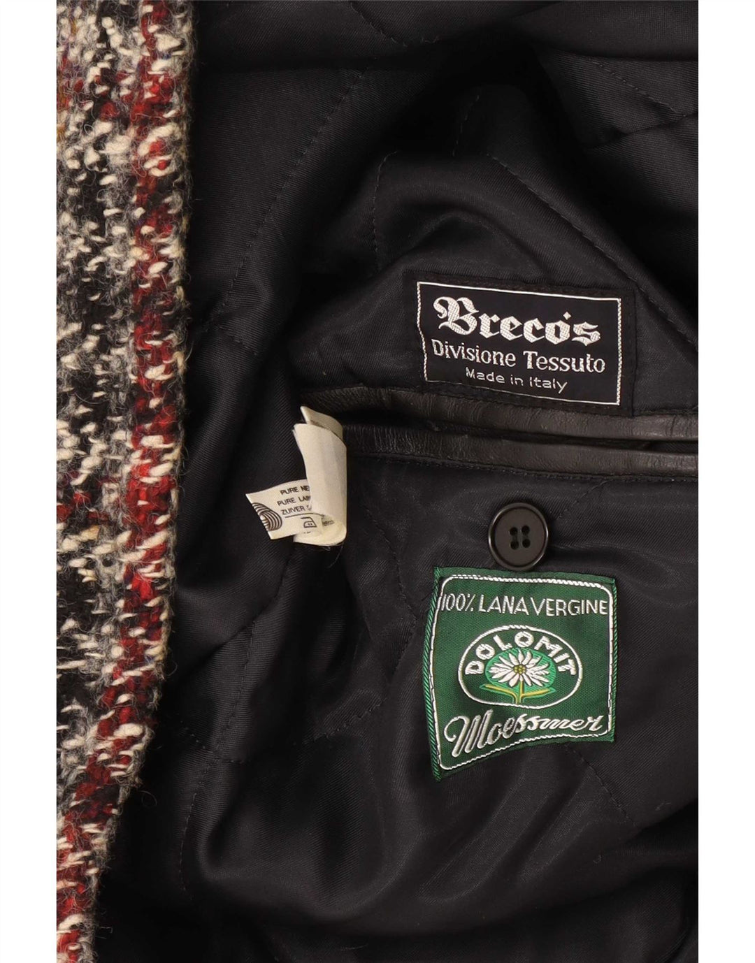 Jaqueta blazer masculina de peito duplo da Breco IT 48 xadrez multicolorido médio