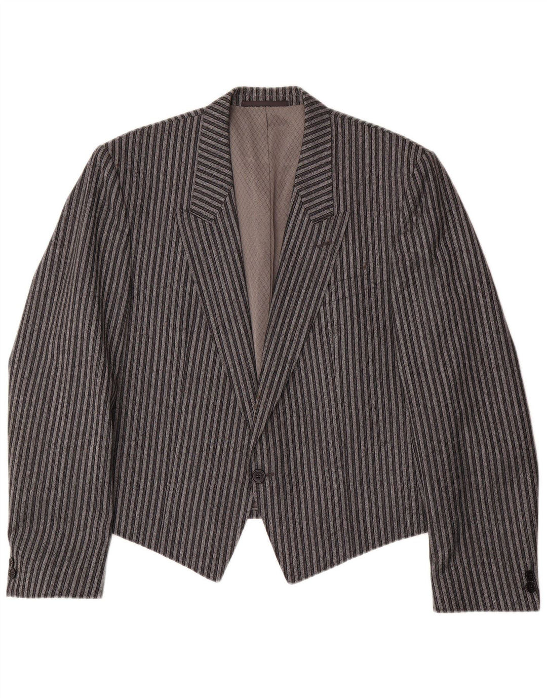 Jaqueta blazer masculina Leithauser com 1 botão EU 54 2XL cinza listrado Trevira