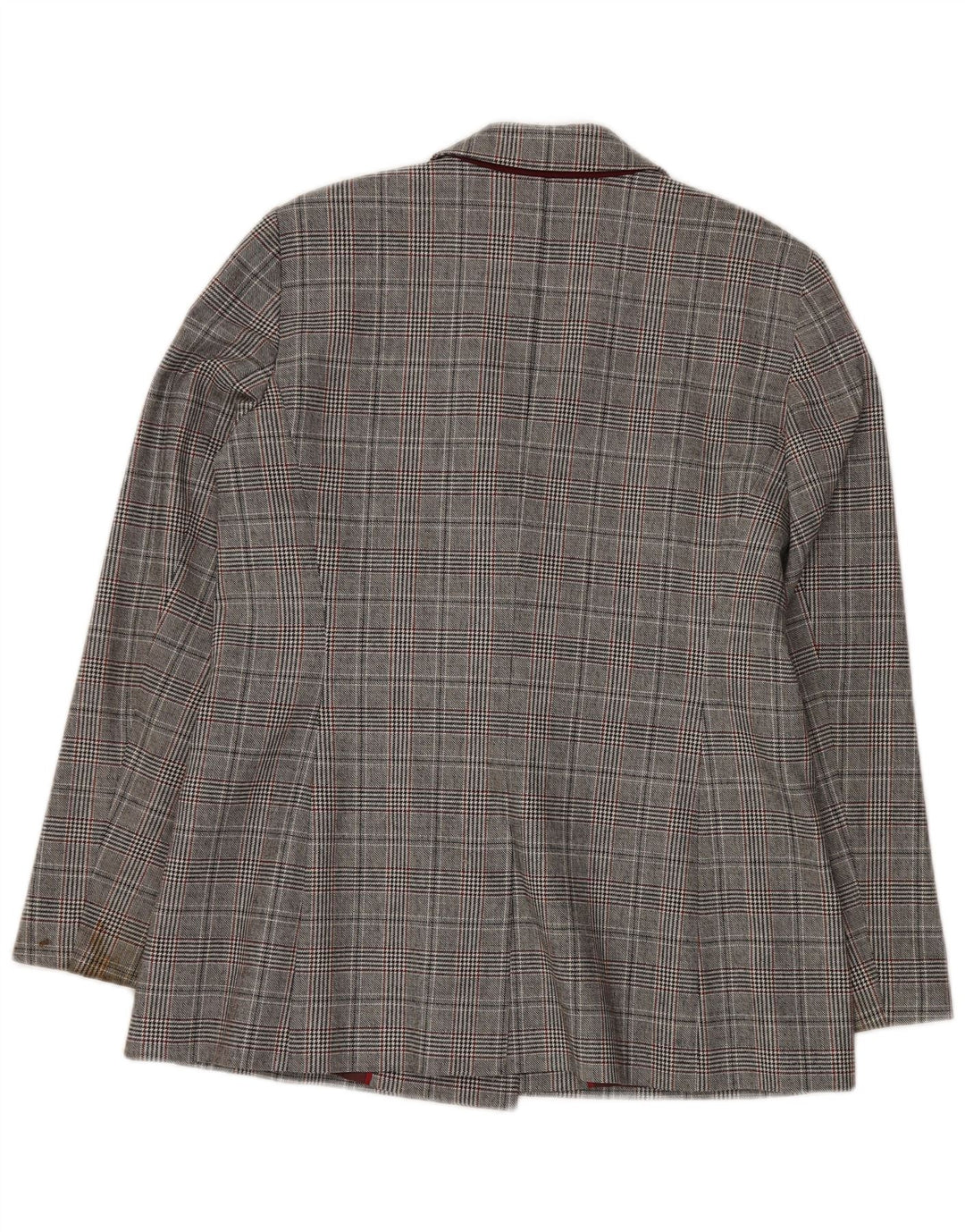 Jaqueta blazer feminina JIGSAW com peito duplo Reino Unido 14 grande cinza houndstooth