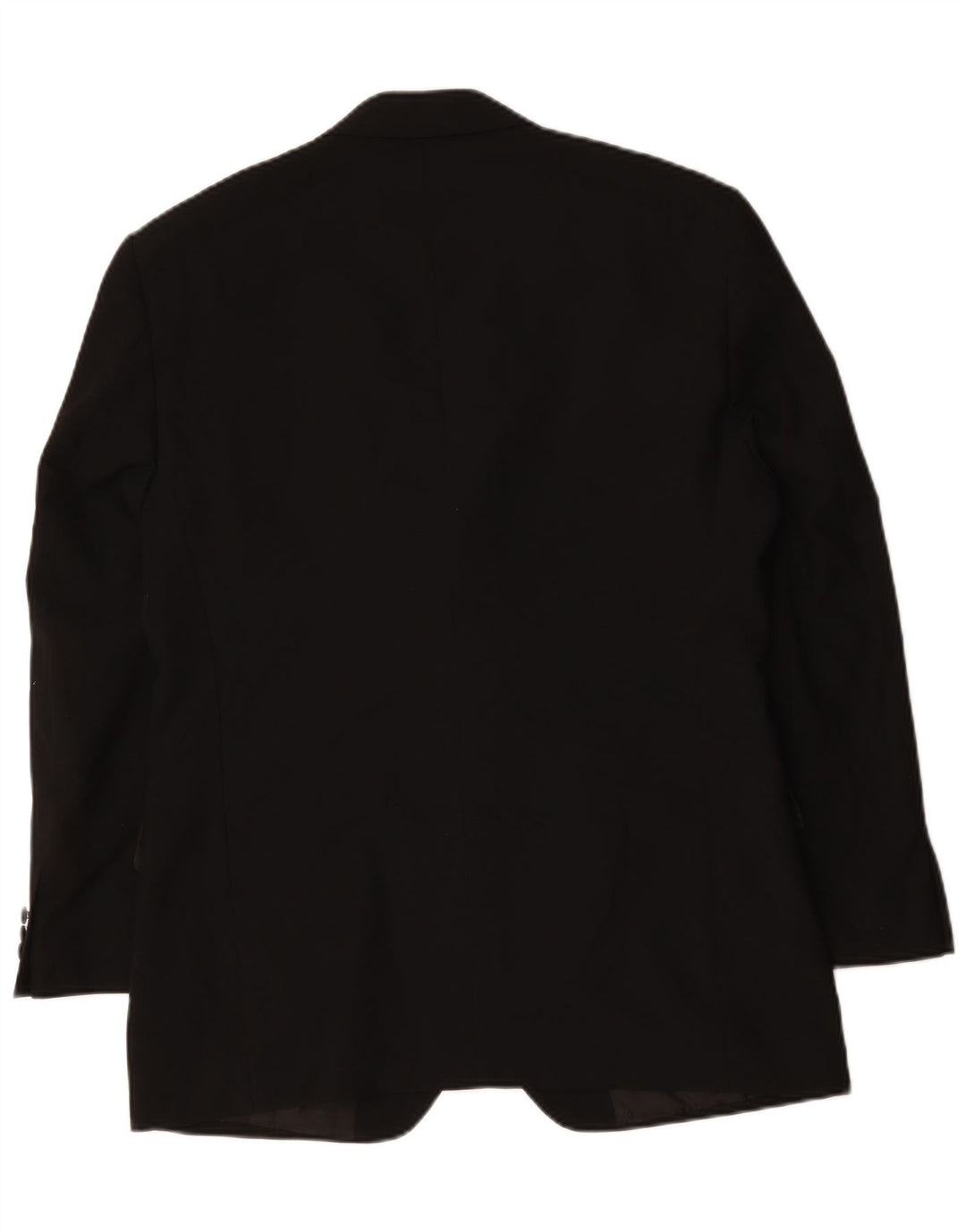 Jaqueta blazer masculina de 2 botões Marks & Spencer Reino Unido 40 poliéster preto médio