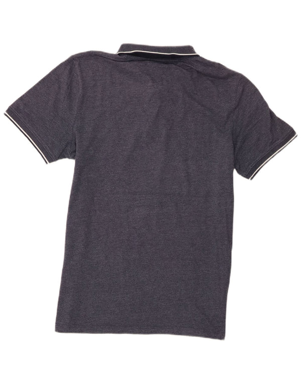 Camisa polo masculina Jack & Jones médio algodão manchado azul marinho