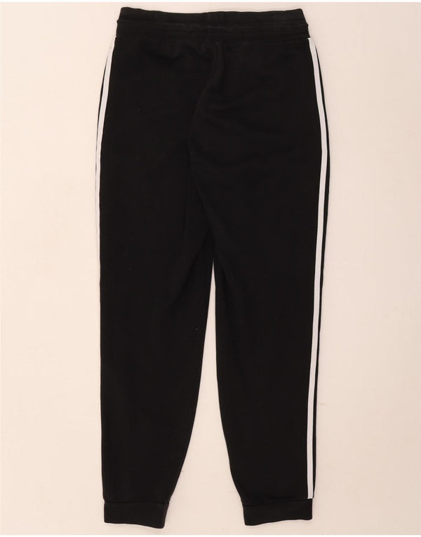 Adidas Womens Tracksuit Calças Joggers UK 14 Médio Algodão Preto