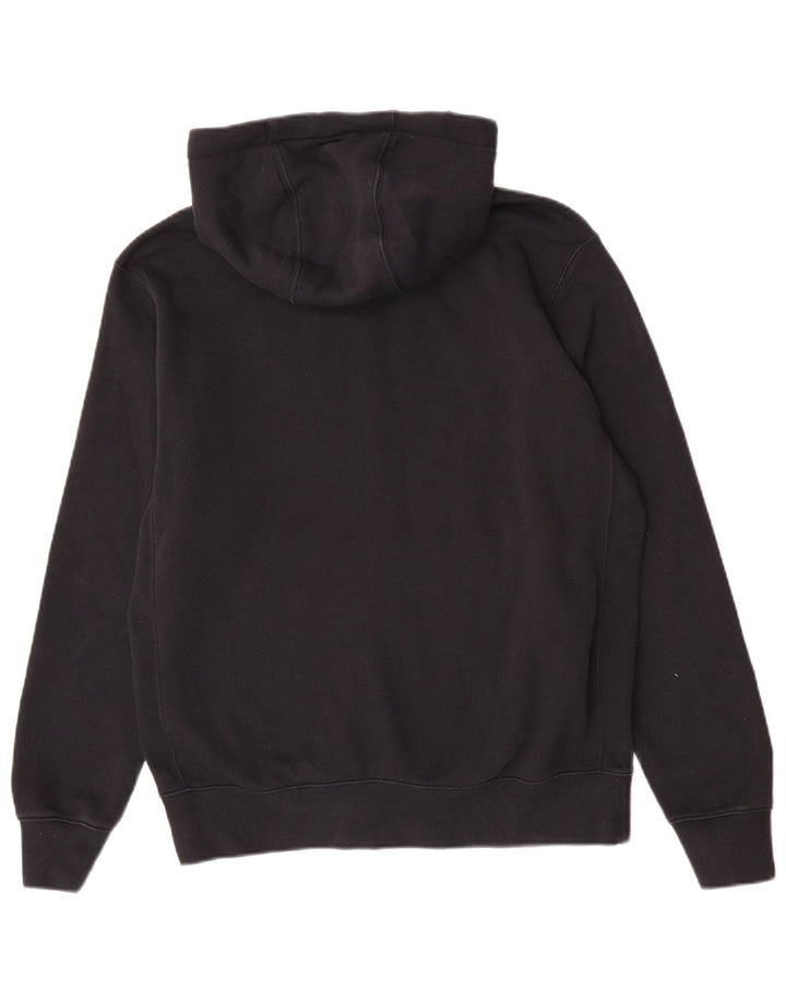 Suéter Nike masculino com capuz e zíper médio preto algodão