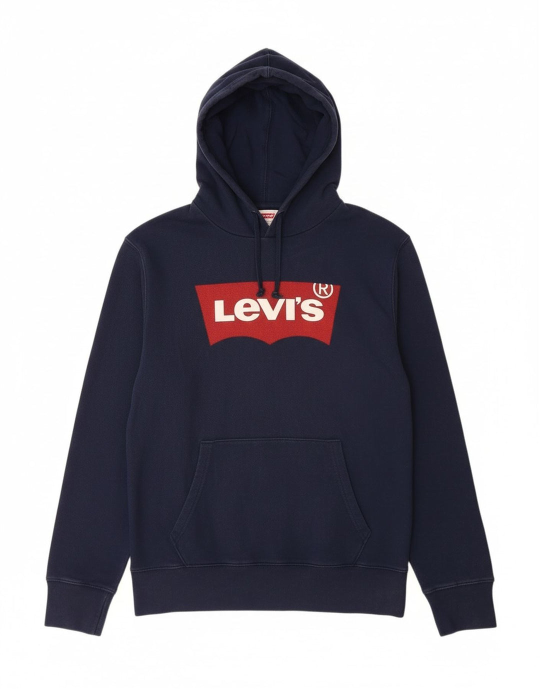 Suéter com capuz gráfico masculino Levi's pequeno algodão azul marinho