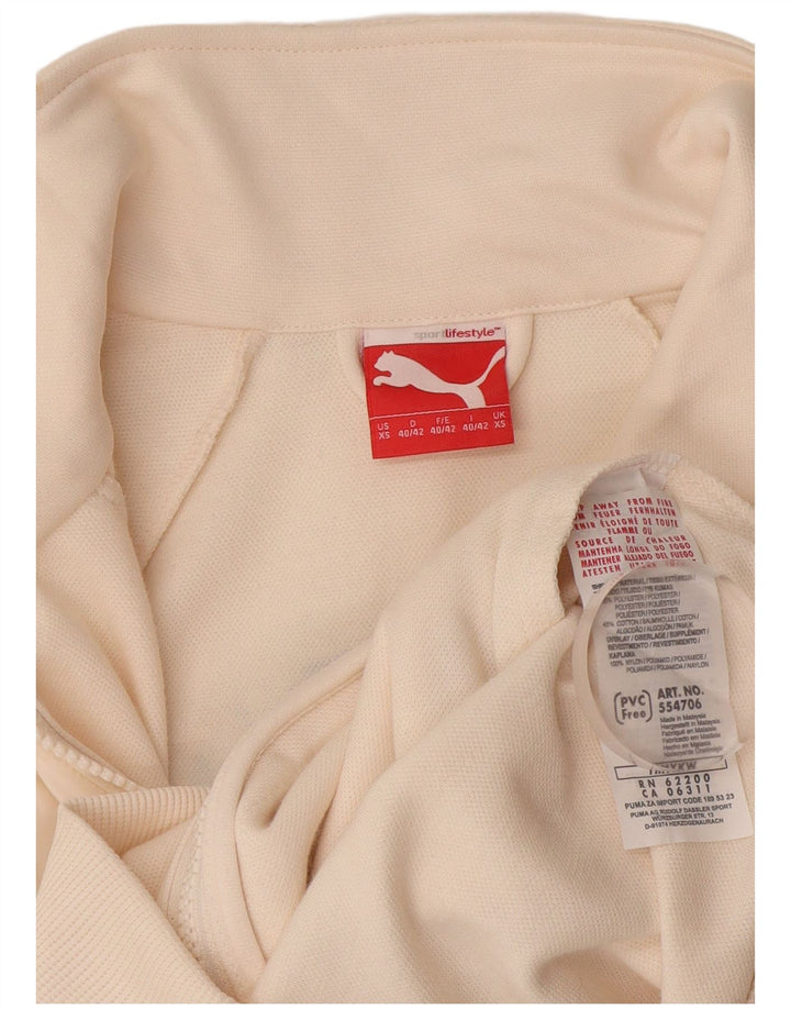 Jaqueta Puma Feminina Graphic Tracksuit UK 6 XS Poliéster Branco