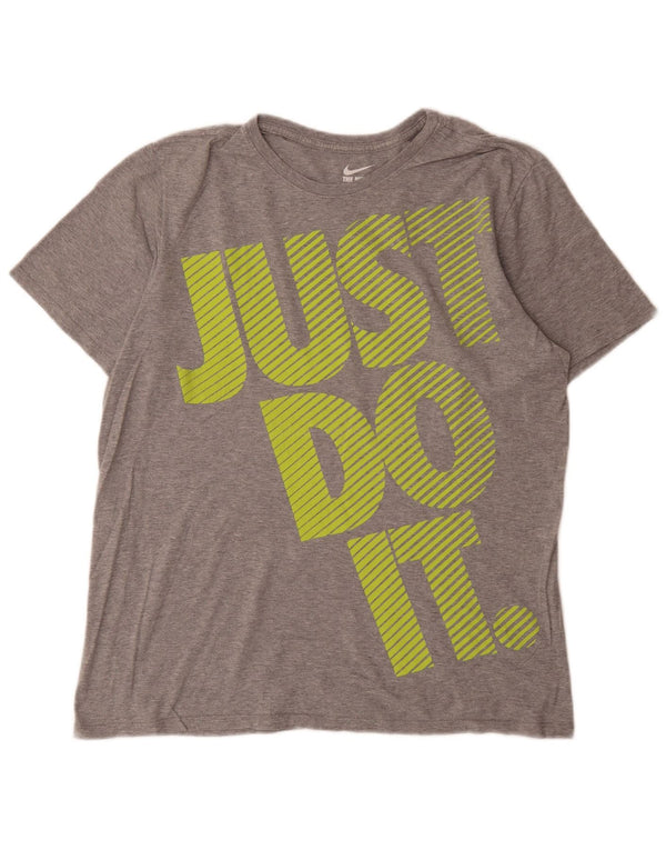 Camiseta Nike Masculina Athletic Cut Graphic Top Grande Cinza Salpicado