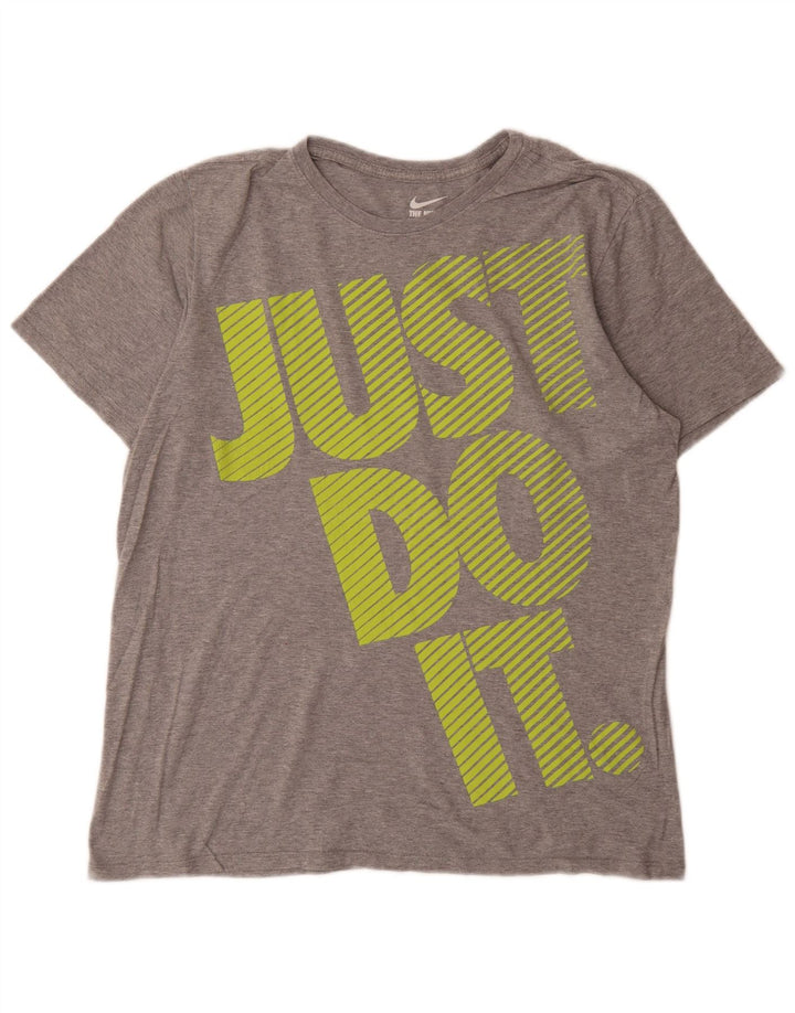 Camiseta Nike Masculina Athletic Cut Graphic Top Grande Cinza Salpicado