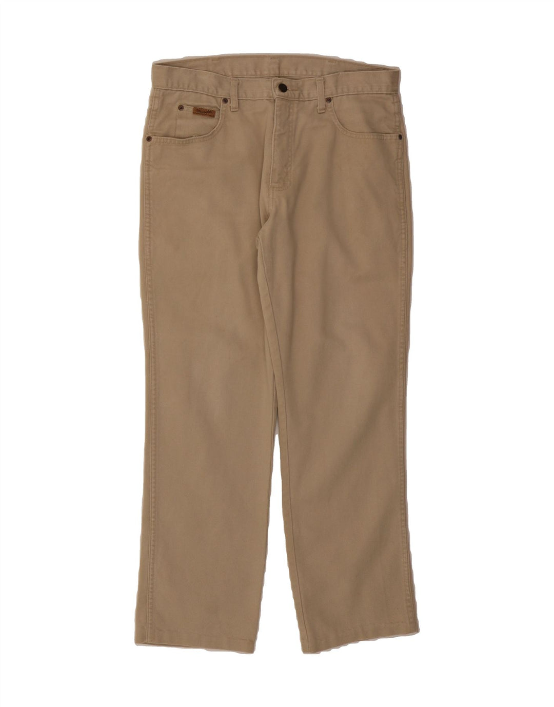 WRANGLER Mens Texas Straight Casual Trousers W34 L29 Beige Cotton Vintage Wrangler and Second-Hand Wrangler from Messina Hembry 