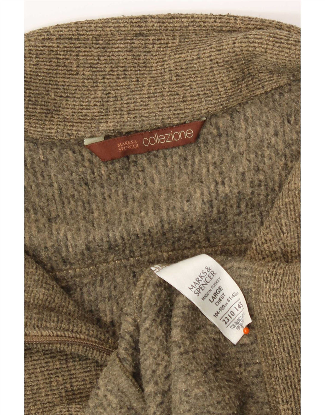 Jaqueta masculina de agasalho Marks & Spencer grande poliéster manchado cáqui