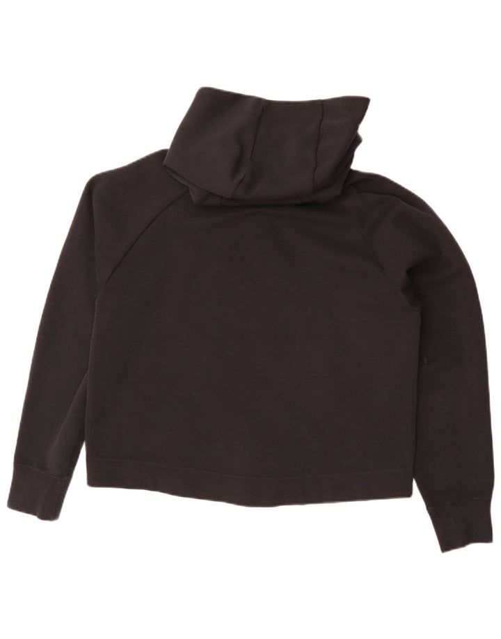 Suéter Nike feminino com capuz e zíper grande UK 10 pequeno preto