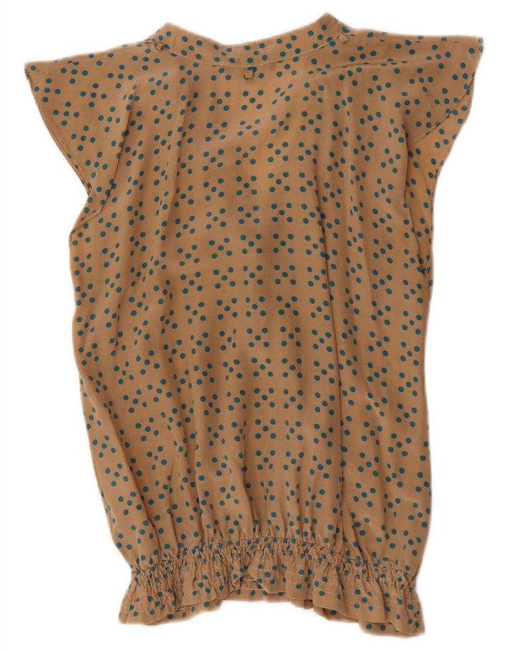 Patrizia Pepe Blusa feminina Top IT 38 XS Bege Polka Dot