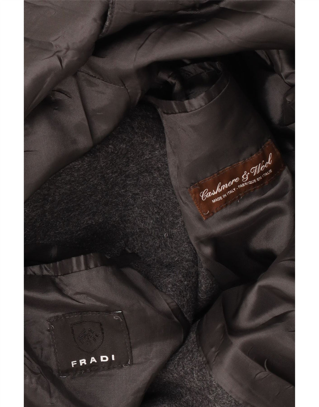 Sobretudo masculino Fradi UK 42 XL caxemira cinza