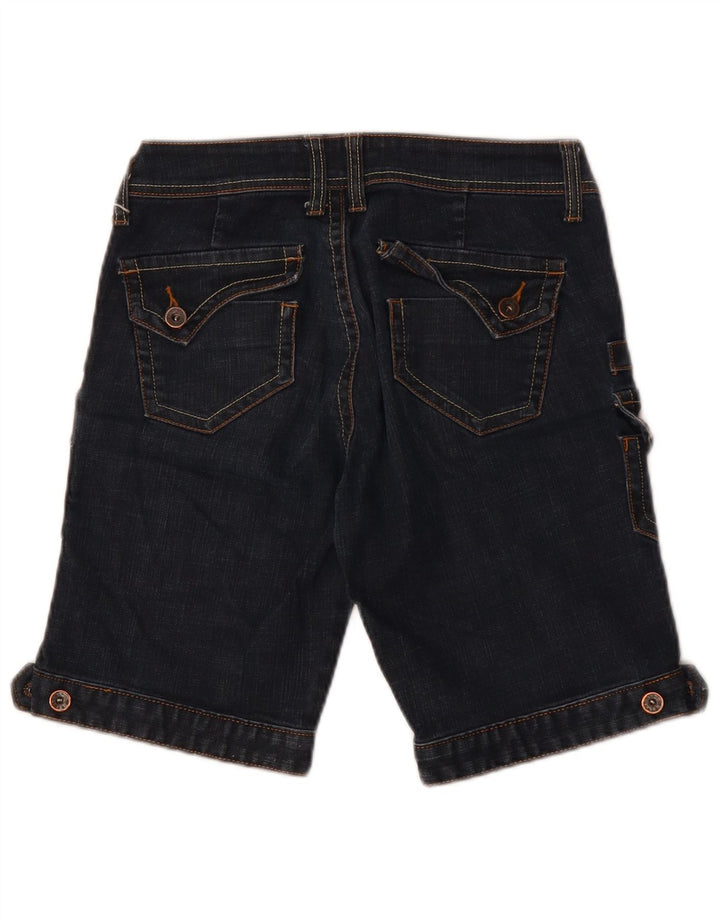 Shorts cargo jeans feminino VINTAGE W28 médio azul marinho