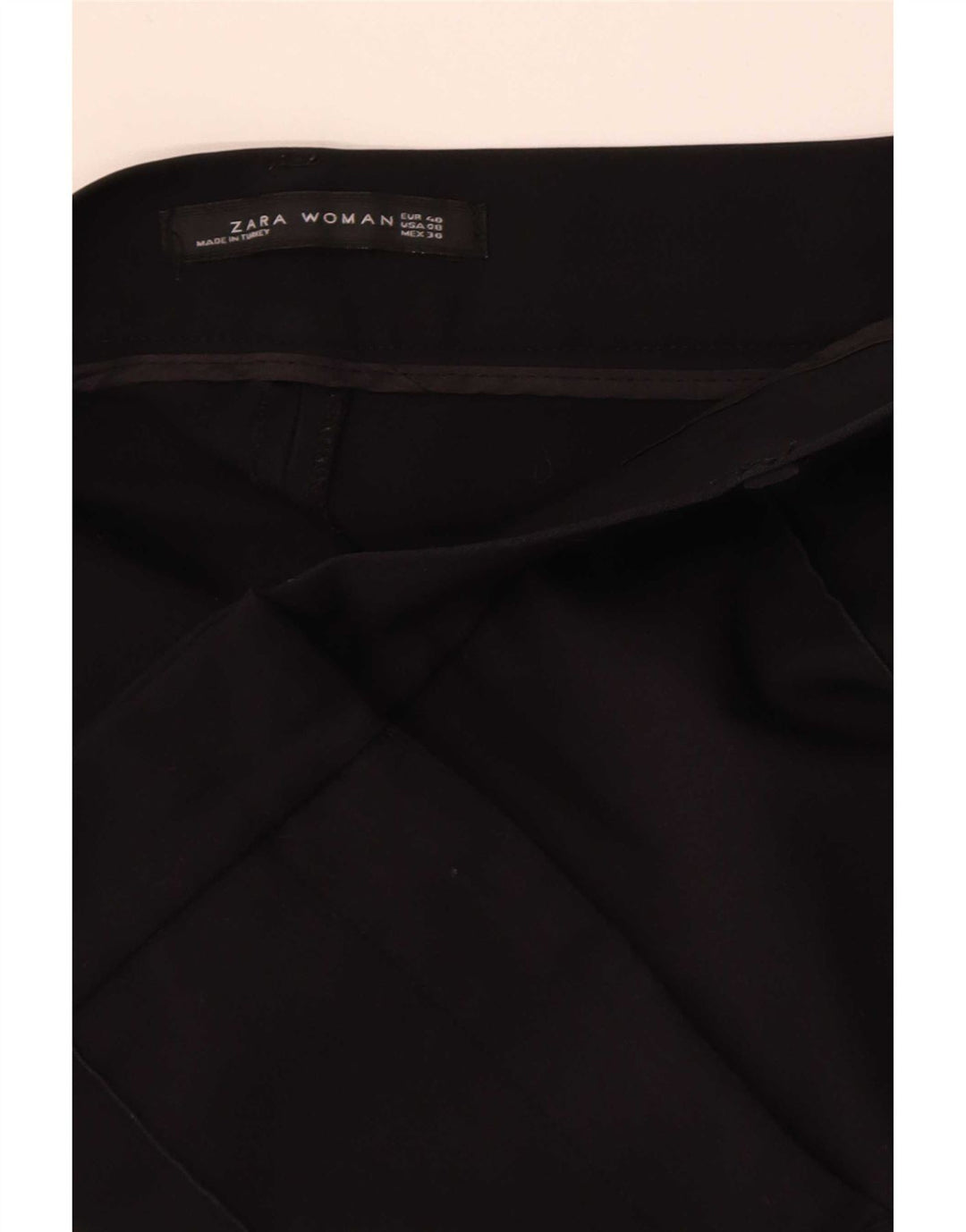 Zara Calça feminina casual bootcut EU 40 Médio W30 L32 preta