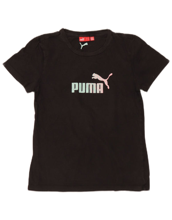 Camiseta feminina Puma Graphic UK 14 grande algodão preto