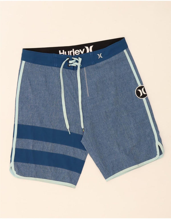 Shorts de natação masculino Harley médio azul colorblock