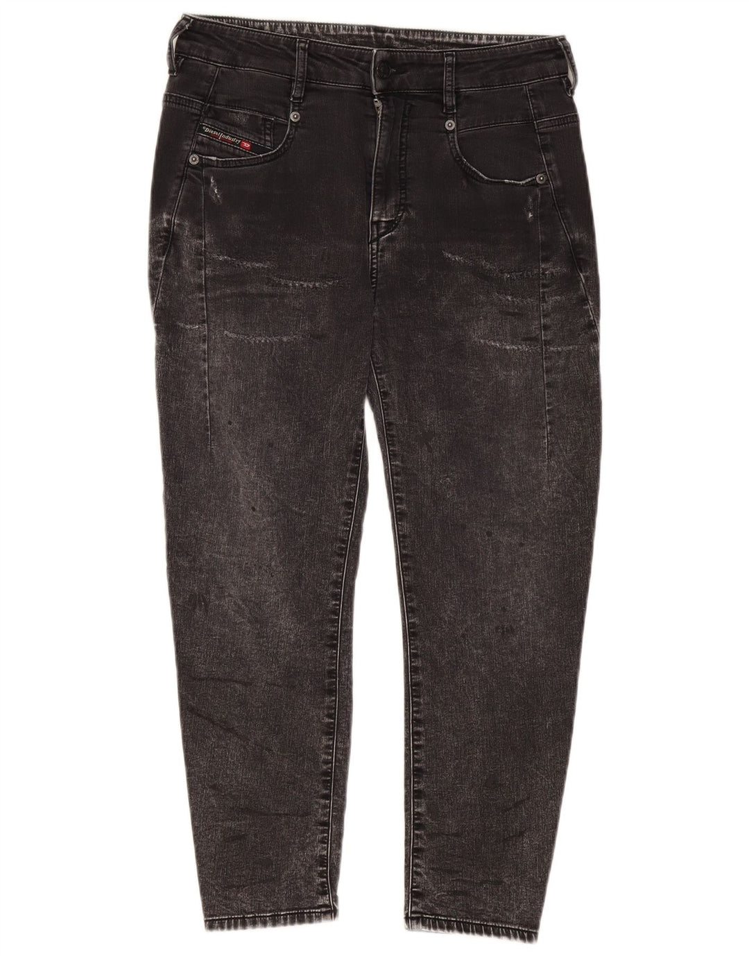 DIESEL Calça jeans feminina cropped W25 L24 algodão cinza