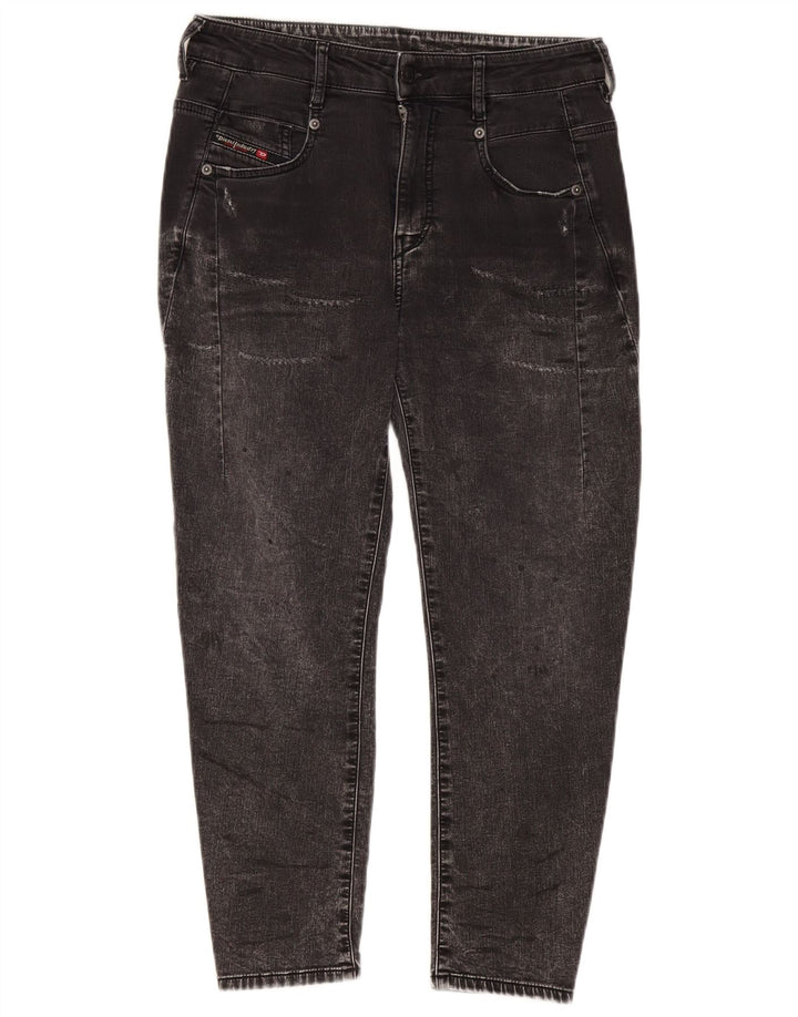 DIESEL Calça jeans feminina cropped W25 L24 algodão cinza