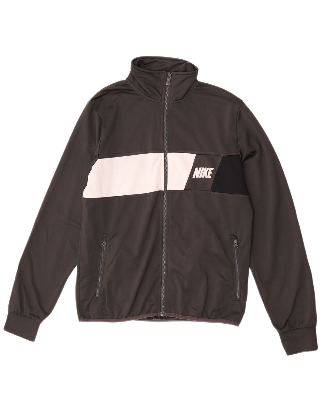 Jaqueta masculina Nike Graphic Tracksuit Top cinza médio bloco colorido