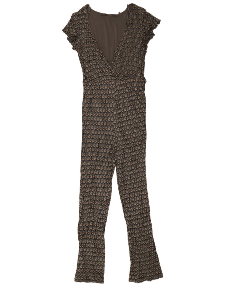 Macacão feminino Guess UK 10 viscose geométrica pequena cinza