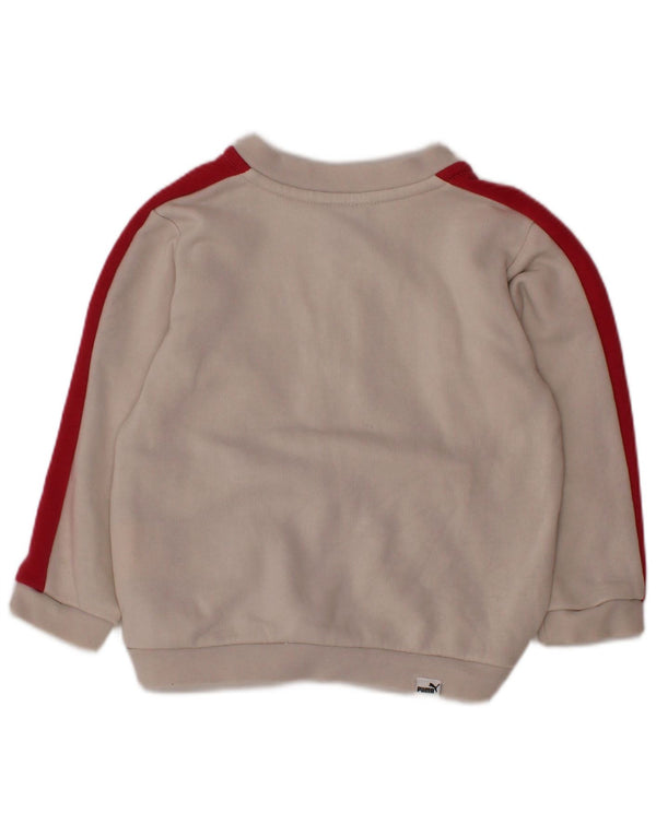 Jaqueta de agasalho gráfico PUMA para meninas de 9 a 12 meses branco bloco colorido