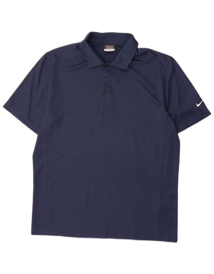 Camisa polo masculina Nike Dri Fit grande poliéster azul marinho