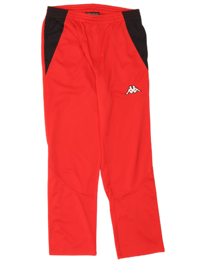 Calça de treino masculina Kappa grande poliéster colorblock vermelho