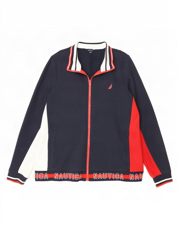 Jaqueta feminina Nautica com estampa gráfica UK 18 XL azul marinho colorblock