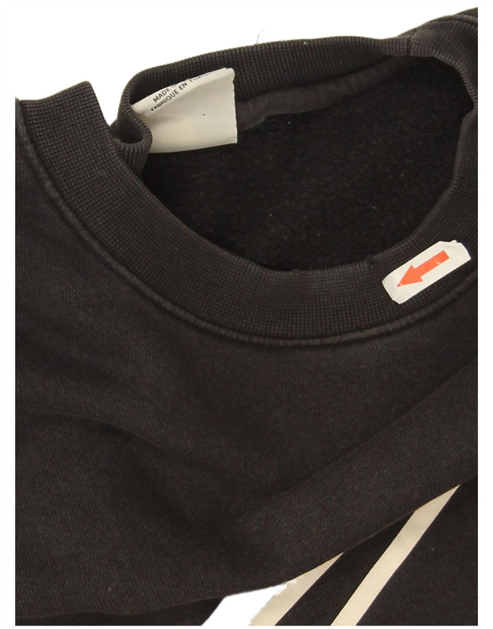 Nike masculino gráfico moletom jumper pequeno algodão preto