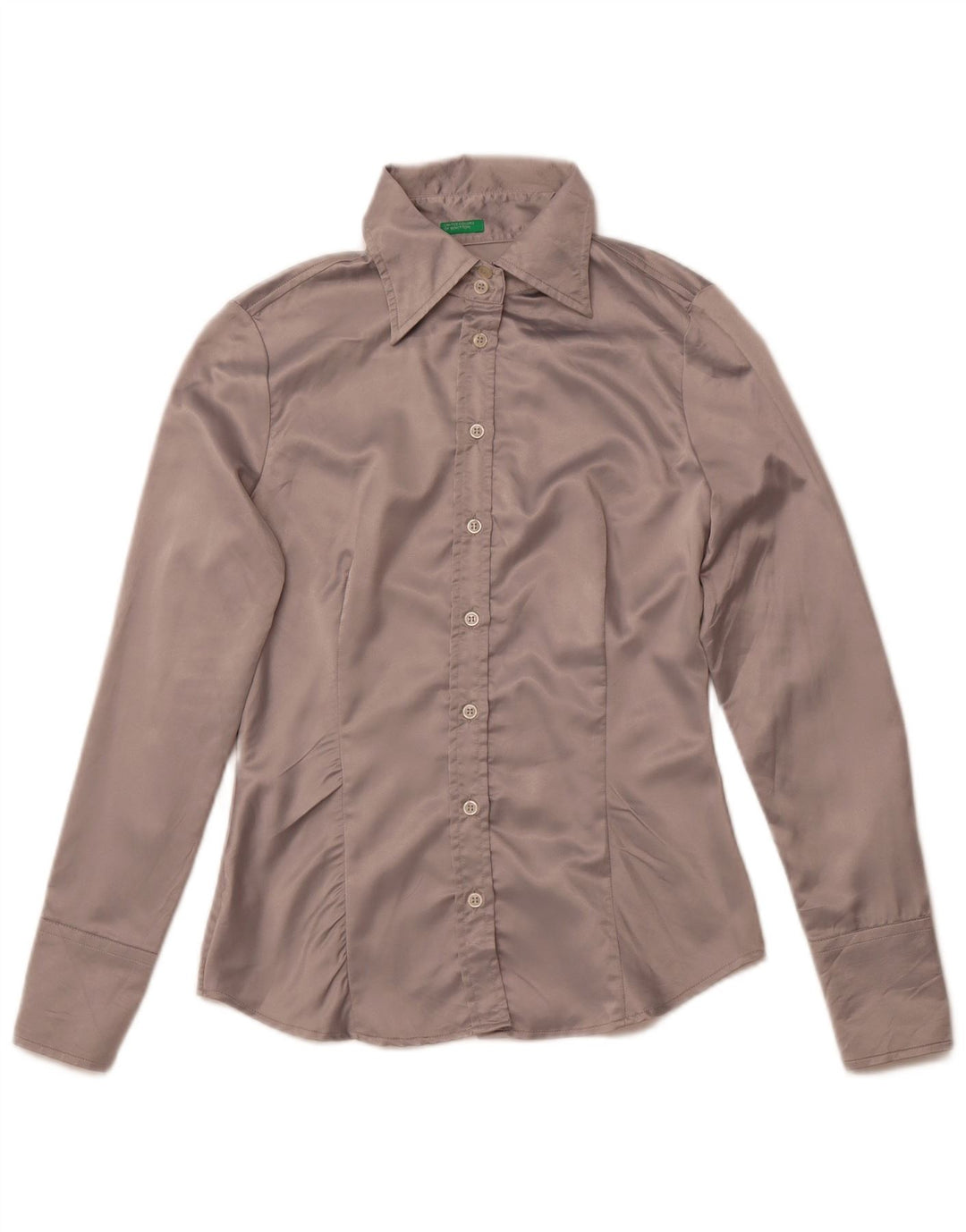 Blusa feminina BENETTON UK 10 poliéster cinza pequeno