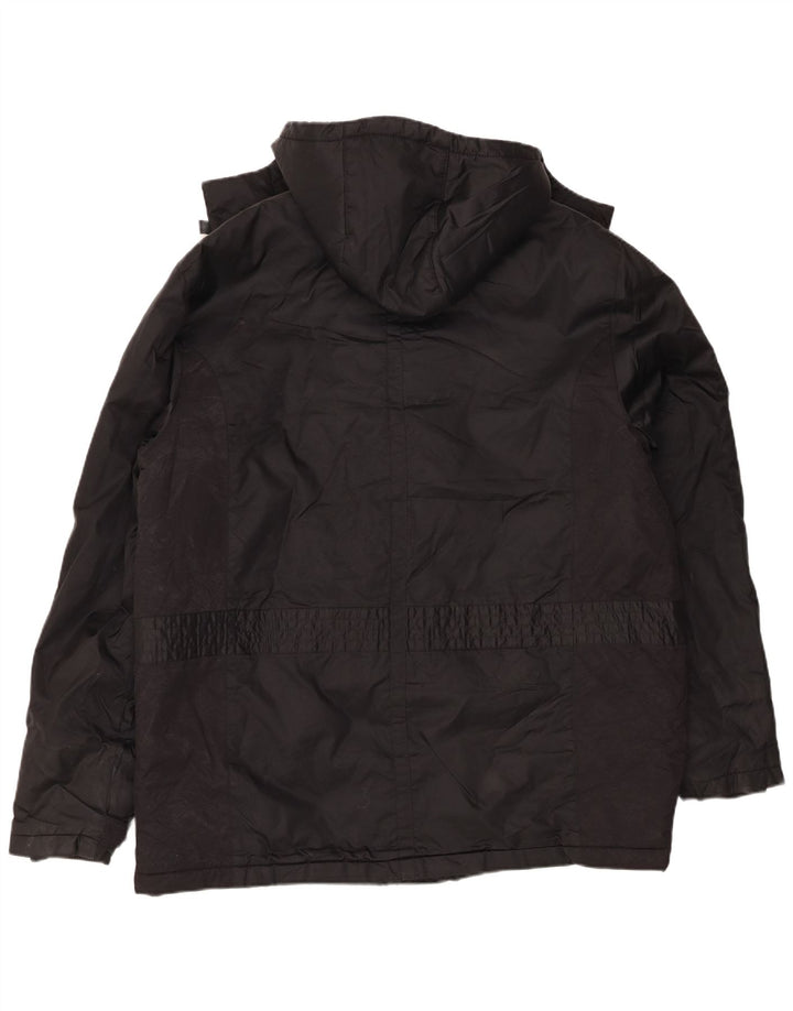 Adidas Mens Hooded Utility Jacket UK 40 Grande Poliamida Preta