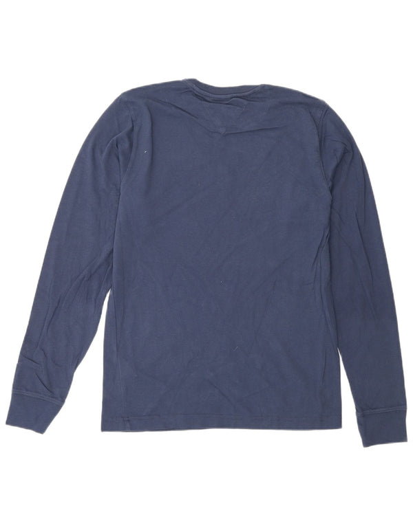 Tommy Hilfiger Camiseta masculina gráfica manga comprida XS azul marinho algodão