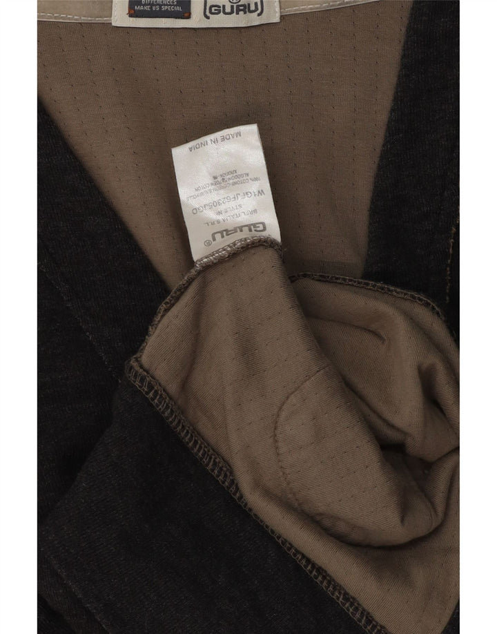 Suéter cardigan masculino Guru pequeno algodão cinza