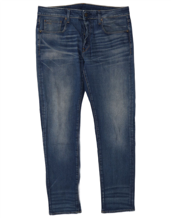 G-Star Masculino Slim Jeans W34 L32 Azul Algodão