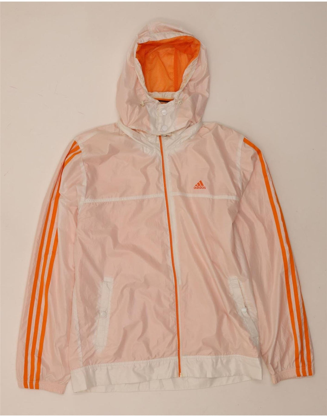 Adidas Mens Graphic Hooded Rain Jacket UK 38 Médio Branco Poliéster