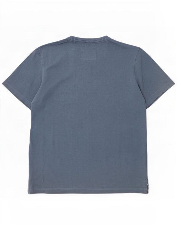 Camiseta masculina Crew Clothing Top grande algodão azul