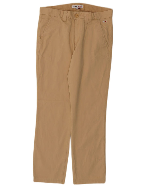 Tommy Hilfiger Calça Chino Masculina Reta W30 L28 Algodão Bege