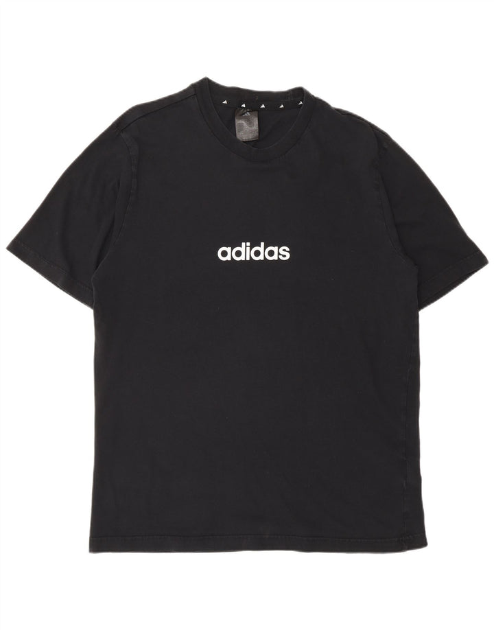 ADIDAS Mens Graphic T-Shirt Top Médio Algodão Preto