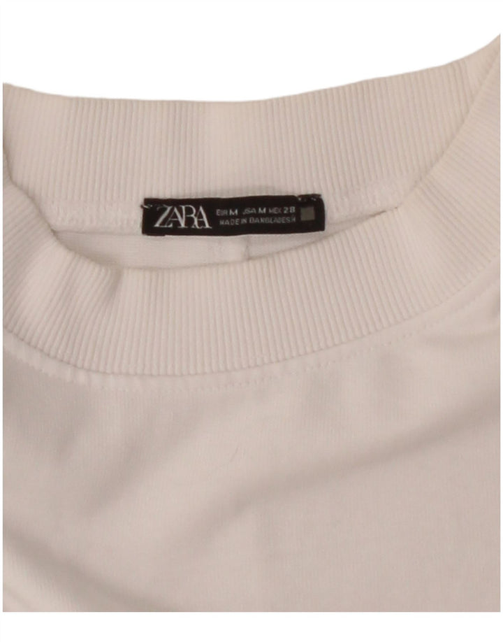 Camiseta masculina ZARA Top médio branco