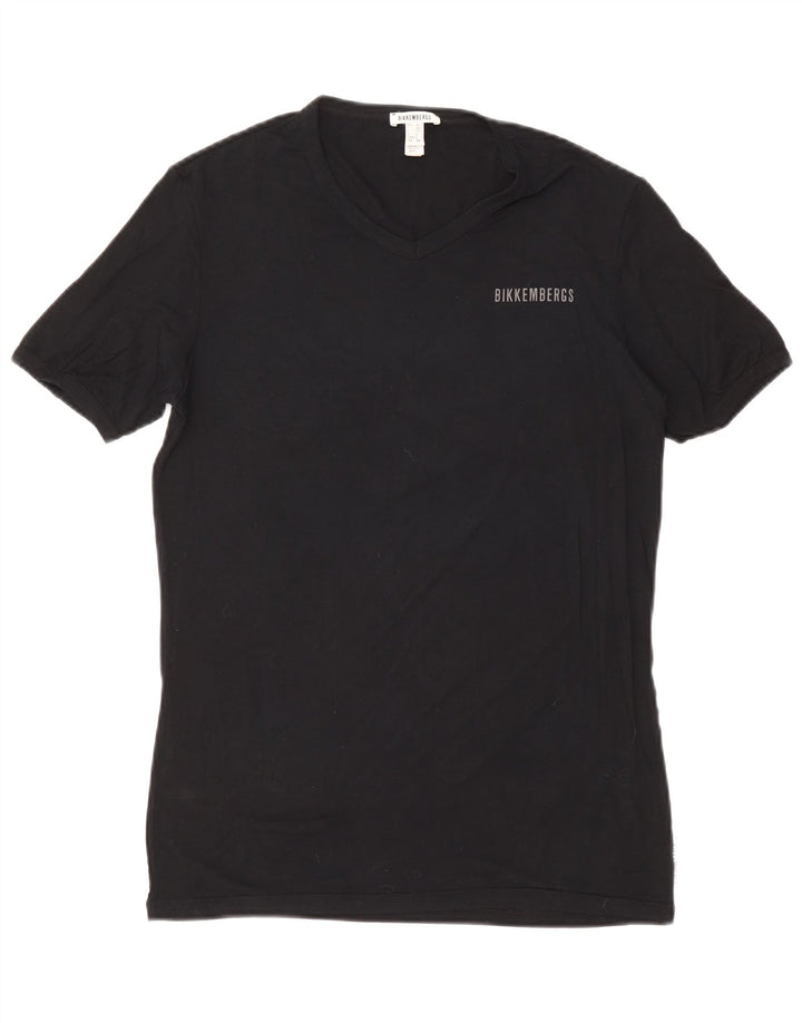 Camiseta masculina Bikkembergs Top UK 38 Médio Preto Modal