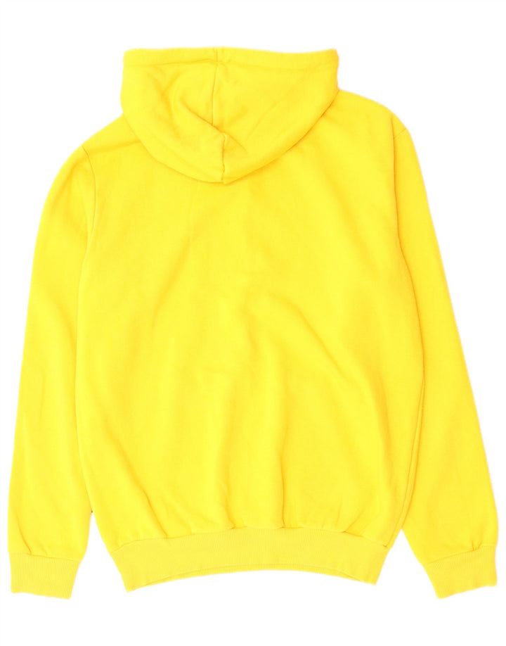 PUMA Mens Graphic Hoodie Jumper Pequeno Algodão Amarelo