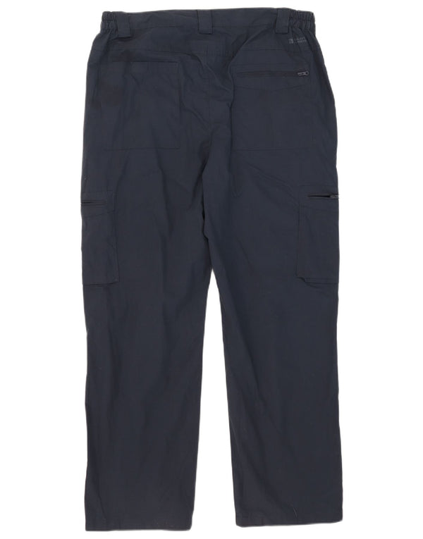 Calças retas de carga masculinas Mountain Warehouse W36 L29 poliéster azul marinho