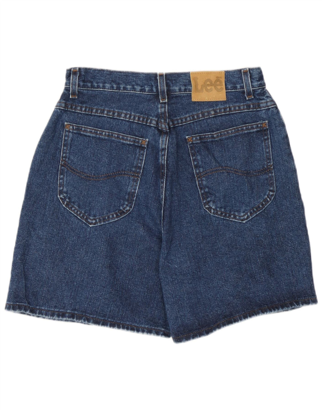 Shorts jeans feminino de cintura alta Lee W28 azul médio