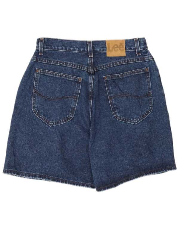 Shorts jeans feminino de cintura alta Lee W28 azul médio